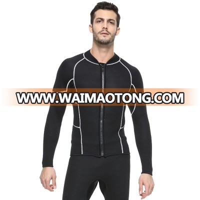 2019 New style neoprene wetsuit jacket 3mm with front zipper Men surfing suit black