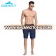 wholesale male surfing shorts plain color dark blue swim shorts with pocket and draw string