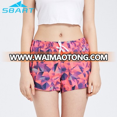 Four way stretchy quick dry flower printing Women's board shorts for surf drift swim