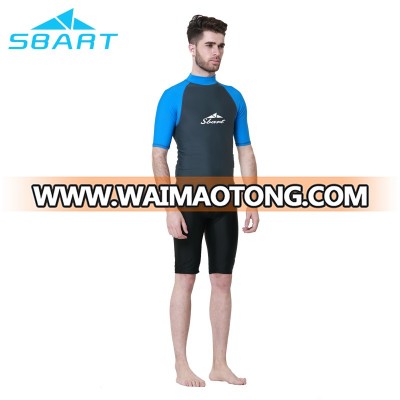 Buy direct from sbart factory short sleeves swim shirt lycra quick dry rash vest swim rash guard for men with wholesale price